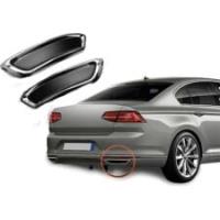 Volkswagen Passat B8 ( 2015-2018 ) Uyumlu Yedek Parça Krom Egzoz Görünümlü Difüzör Paslanmaz Çelik