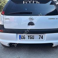 Opel Corsa C Uyumlu Yedek Parça Arka Tampon Eki Tek Çıkışlı