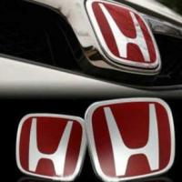 Honda Uyumlu Yedek Parça Civic Fc5 2017 Sonrası Kırmızı Logo Seti Ön Arka Arma