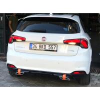 Fiat Egea 2015 HB Difüzör Sport +Egzos Ucu (Krom) P Black Set