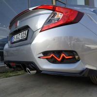 Honda Civic Fc5 2016-2020 Ritim Dizayn Arka Sis Ledi Kırmızı