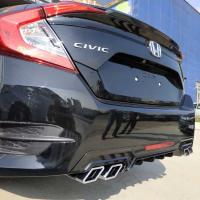 Honda Civic Fc5 2016-2020 Difüzör Kare Egzoz Piano Black