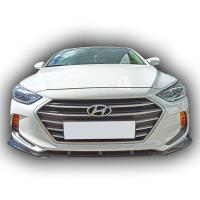 Hyundai Elantra 2016 - 18 Custom Ön Lip (3 Parça) Plastik Boyasız
