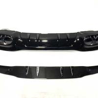 Mercedes A45 W177 HB 2019+ Difüzör & Siyah Egzoz Seti