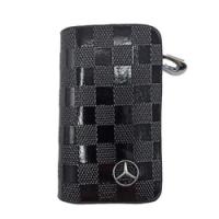 Mercedes Fermuarlı Parlak Deri Anahtar Kabı