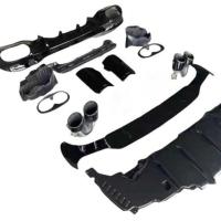 Mercedes Uyumlu W118 CLA 2019-2022 İçin CLA45 Difüzör ve Egzoz Seti (Siyah Egzoz İle)