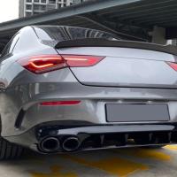 Mercedes Uyumlu W118 CLA 2019-2022 İçin CLA45 Difüzör ve Egzoz Seti (Siyah Egzoz İle)