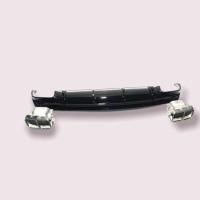 Mercedes Uyumlu W117 CLA İçin CLA 45 Görünüm 13-15 Difüzör ve Egzoz Seti Gümüş (Silver) Egzoz İle