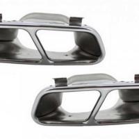 Mercedes Uyumlu W117 CLA İçin CLA 45 Görünüm 13-15 Difüzör ve Egzoz Seti Gümüş (Silver) Egzoz İle