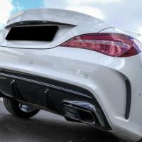 Mercedes Uyumlu W117 CLA İçin CLA45 Görünüm Difüzör ve Egzoz Seti 13-15 (Siyah Egzoz İle)