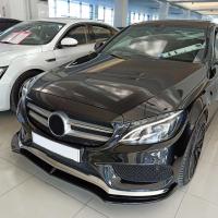 Mercedes W205 2015-2018 C Serisi Ön Lip Uyumlu - Piano Black (parlak siyah)