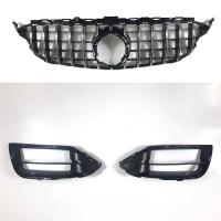 Mercedes W205 C63 Ön Tampon & Panjur Seti (Makyajlı Görünüm) (Siyah Trimler)