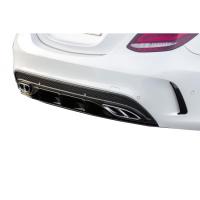 Mercedes W205 C Serisi Amg C63 2014 - 2021 Arka Tampon Kaşları (2 Parça) Plastik Boyasız