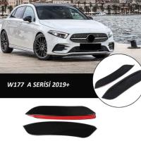 Mercedes W177 A Serisi 2019+ Ön Tampon Yan Bıçakları - 2 Parça - Piano Black