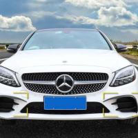 Mercedes W205 2015-2018 Ön Tampon Bıçakları 2 Parça (Piano Black)