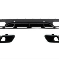 Mercedes W205 C63 Coupe Edition 1 Difüzör & Egzoz Seti Piano Black (AMG)