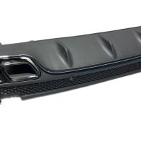 Mercedes W205 C63 Silver Difüzör & Egzoz Seti (Normal Sedan) - Silver Egzoz İle