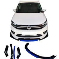 Üniversal 4 Parça Flaplı Ön Lip Piano Black ABS / (FC5 - KIRMIZI)