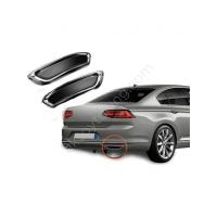 Volkswagen Passat B8 ( 2015-2018 ) Uyumlu Yedek Parça Krom Egzoz Görünümlü Difüzör Paslanmaz Çelik